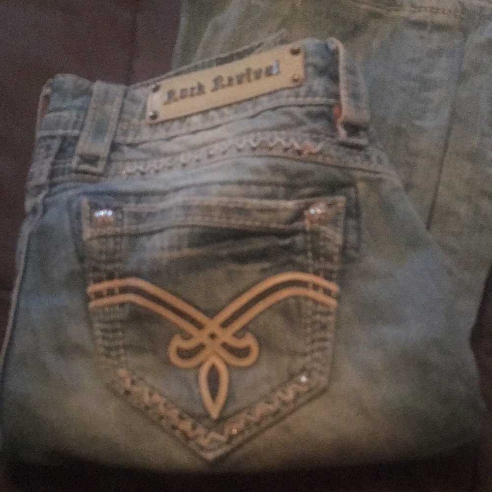 Rock Revival jeans 28/34” bling
